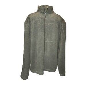 Kavu Brown Fleece Long Sleeve Full Zip Jacket Size L.